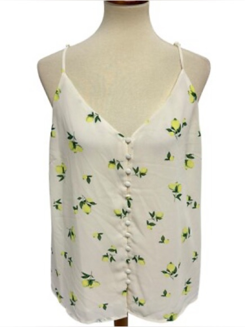 Sophie Rue Cream Cami with Yellow Lemon Motif